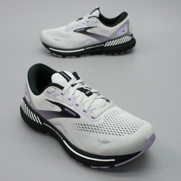 Brooks Ladies 8.5 2E Extra Wide Adrenaline GTS 23 Gray Running Shoes 1203812E039 - Picture 1 of 12
